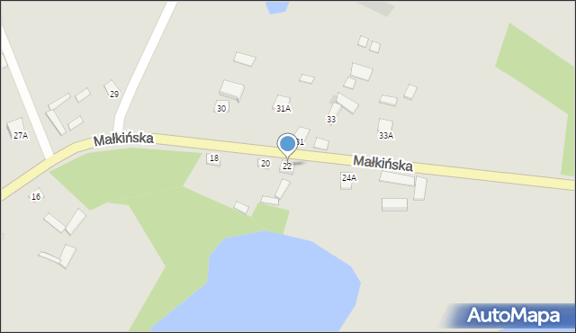 Brok, Małkińska, 22, mapa Brok