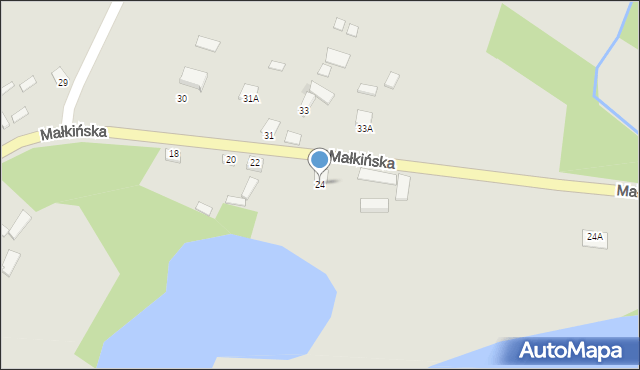 Brok, Małkińska, 24, mapa Brok