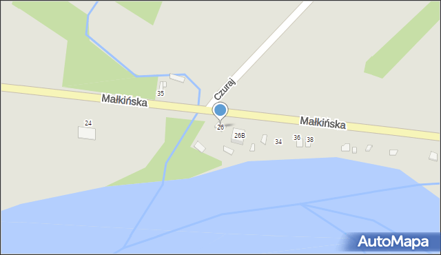 Brok, Małkińska, 26, mapa Brok