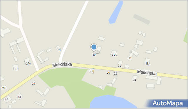 Brok, Małkińska, 30, mapa Brok
