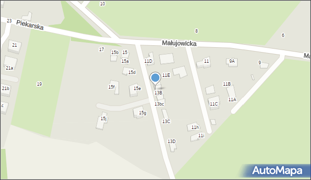 Brzeg, Małujowicka, 13ba, mapa Brzeg