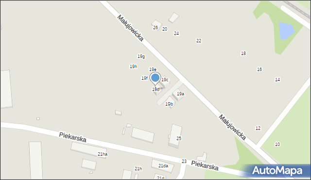 Brzeg, Małujowicka, 19d, mapa Brzeg