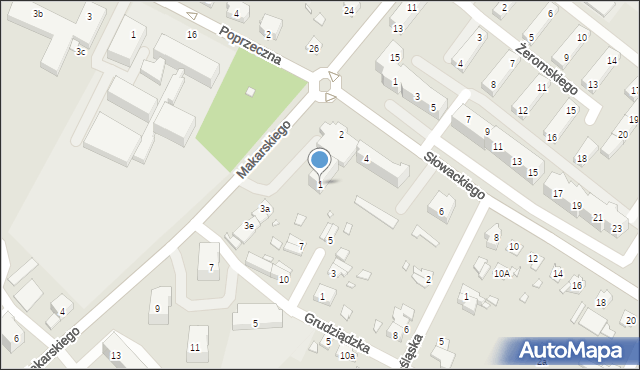 Brzeg, Makarskiego, ks., 1, mapa Brzeg