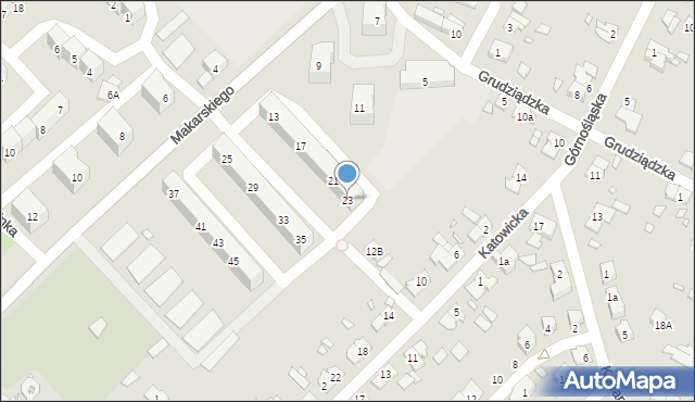 Brzeg, Makarskiego, ks., 23, mapa Brzeg