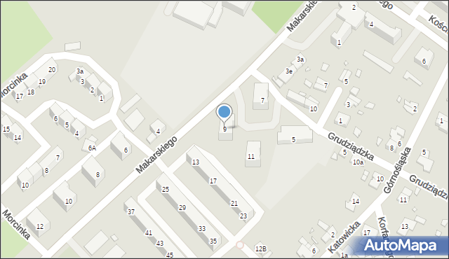 Brzeg, Makarskiego, ks., 9, mapa Brzeg