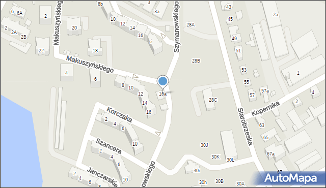 Brzeg, Makuszyńskiego Kornela, 16a, mapa Brzeg