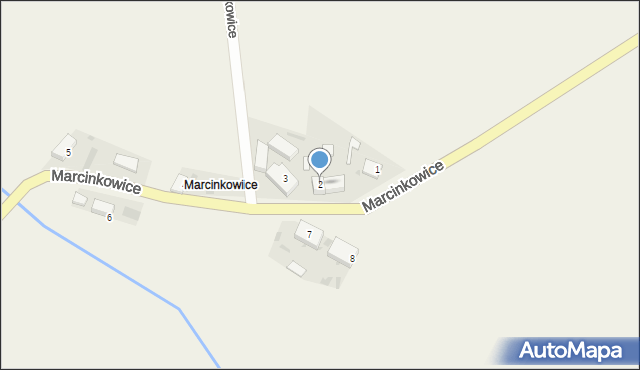 Brzeście, Marcinkowice, 2, mapa Brzeście