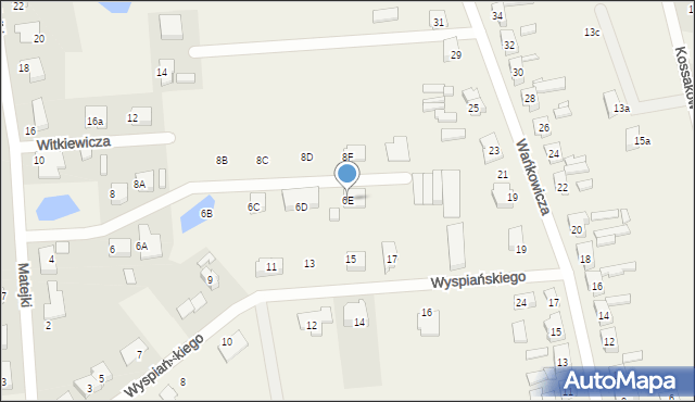 Brzezie k. Sulechowa, Matejki Jana, 6E, mapa Brzezie k. Sulechowa