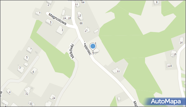 Brzyczyna, Maleniec, 5, mapa Brzyczyna