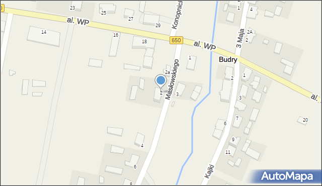 Budry, Masłowskiego Nikodema, ks., 2, mapa Budry