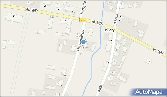 Budry, Masłowskiego Nikodema, ks., 3, mapa Budry