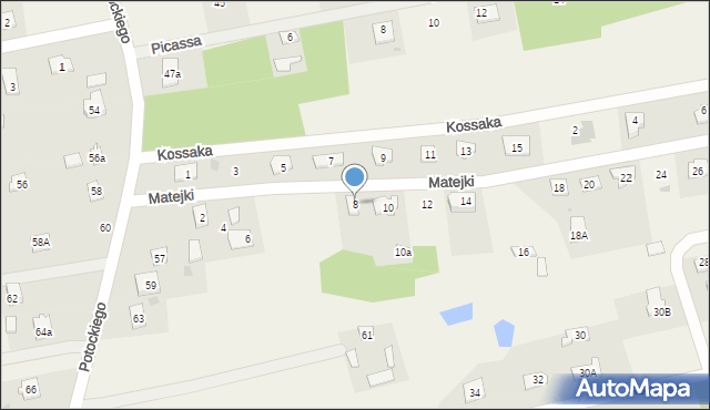 Budy-Grzybek, Matejki Jana, 8, mapa Budy-Grzybek