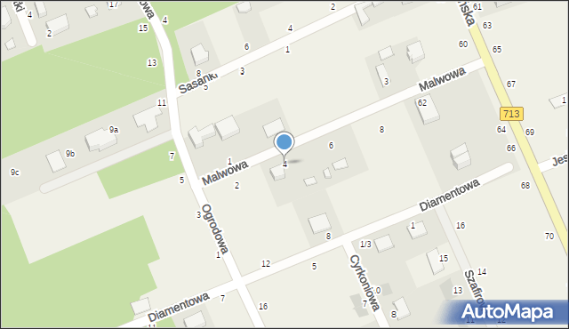 Bukowiec, Malwowa, 4, mapa Bukowiec