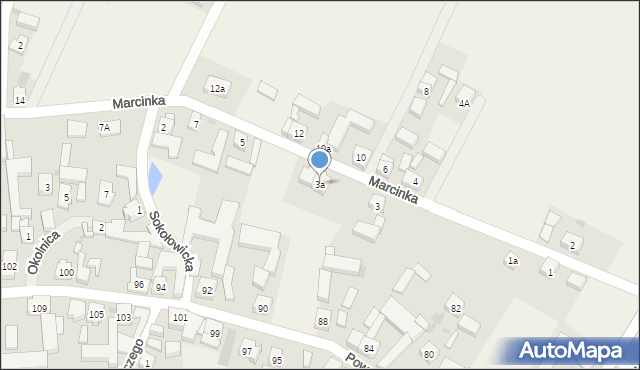 Bukówiec Górny, Marcinka Ludwika, 3a, mapa Bukówiec Górny