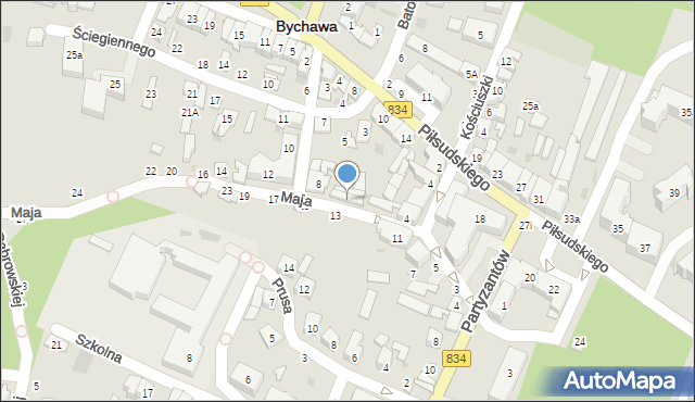 Bychawa, Maja Dominika, ks., 6, mapa Bychawa