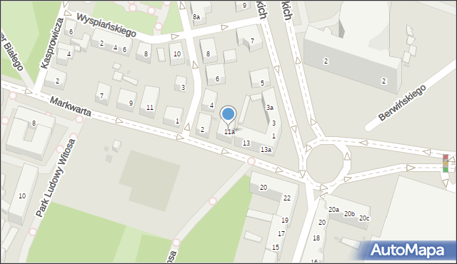 Bydgoszcz, Markwarta Ryszarda, ks., 11a, mapa Bydgoszczy