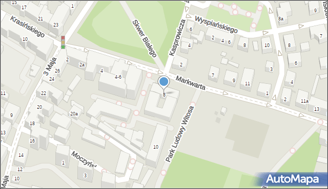 Bydgoszcz, Markwarta Ryszarda, ks., 8, mapa Bydgoszczy