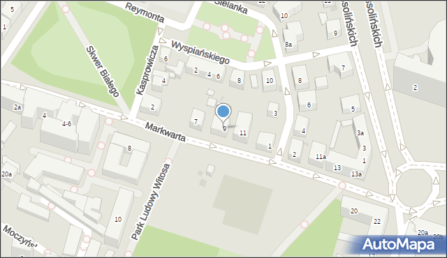 Bydgoszcz, Markwarta Ryszarda, ks., 9, mapa Bydgoszczy