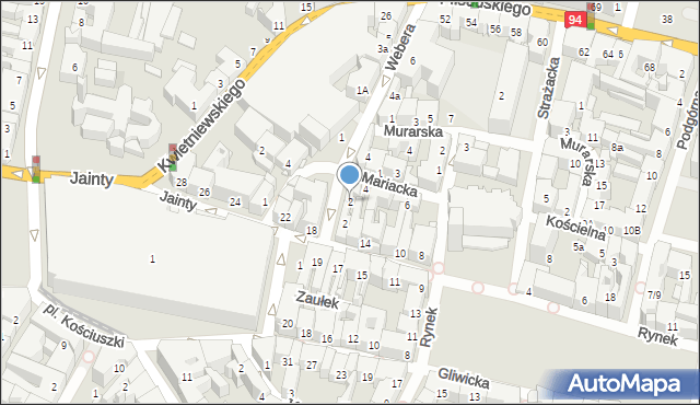 Bytom, Mariacka, 2, mapa Bytomia