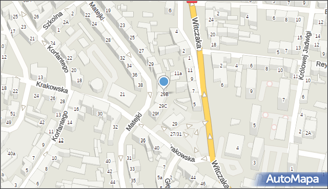 Bytom, Matejki Jana, 29B, mapa Bytomia
