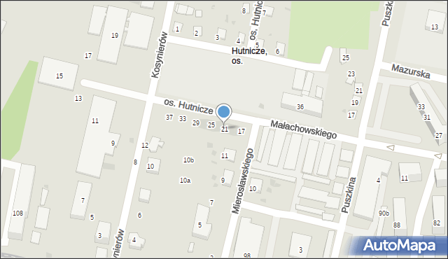 Bytom, Małachowskiego Stanisława, 21, mapa Bytomia