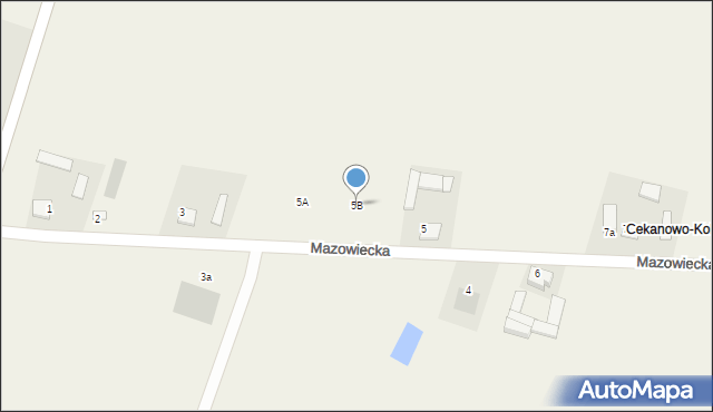 Cekanowo, Mazowiecka, 5B, mapa Cekanowo