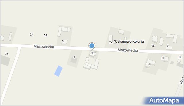 Cekanowo, Mazowiecka, 6, mapa Cekanowo