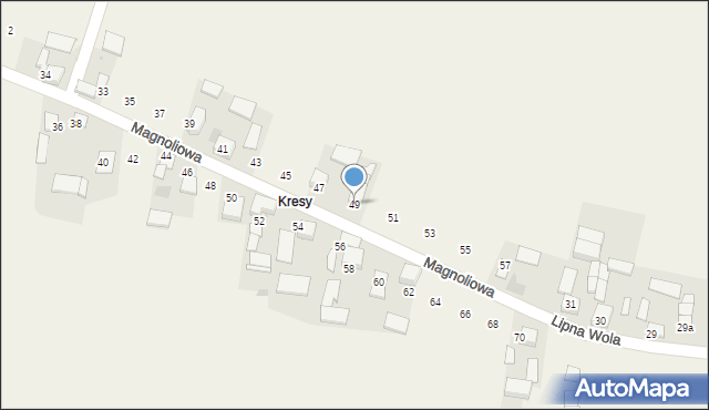 Celiny, Magnoliowa, 49, mapa Celiny
