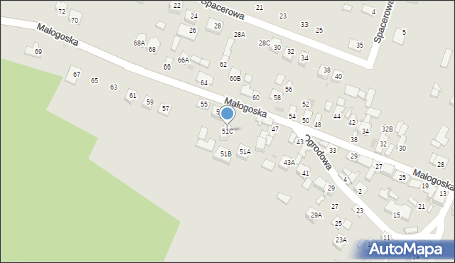 Chęciny, Małogoska, 51C, mapa Chęciny