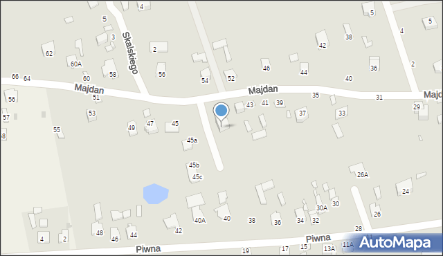 Chełm, Majdan, 43c, mapa Chełma