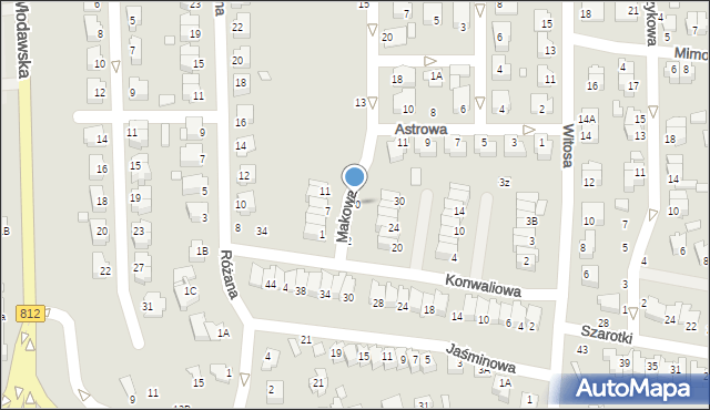 Chełm, Makowa, 10, mapa Chełma