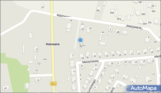 Chełm, Malowane, 2G, mapa Chełma