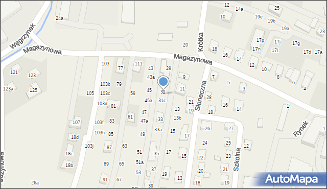 Chełmiec, Magazynowa, 31a, mapa Chełmiec