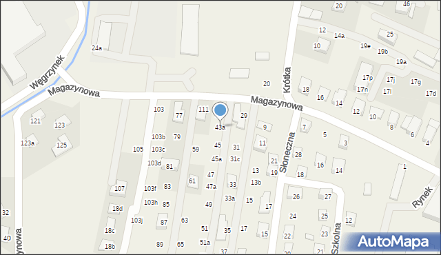 Chełmiec, Magazynowa, 43a, mapa Chełmiec