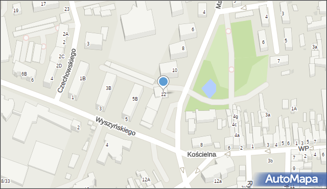 Chodzież, Malepszego Tomasza, ks. dr., 12, mapa Chodzież