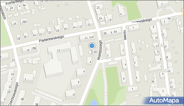 Chodzież, Malepszego Tomasza, ks. dr., 2, mapa Chodzież