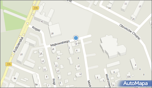 Chojnice, Majkowskiego Aleksandra, dr., 4, mapa Chojnic
