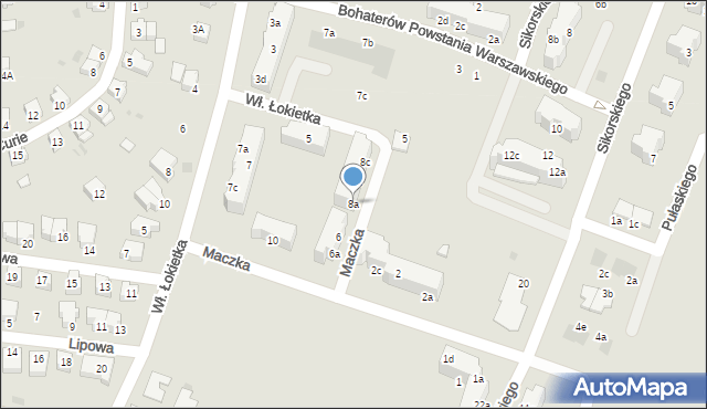 Chojnów, Maczka Stanisława, gen., 8a, mapa Chojnów