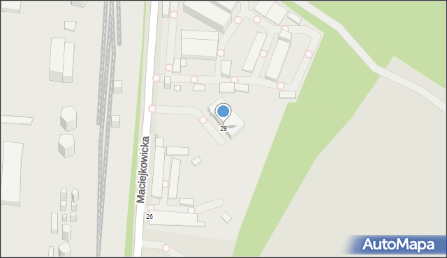 Chorzów, Maciejkowicka, 28, mapa Chorzów