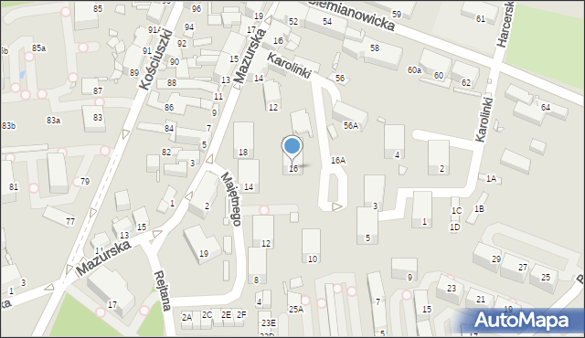 Chorzów, Majętnego Henryka, 16, mapa Chorzów