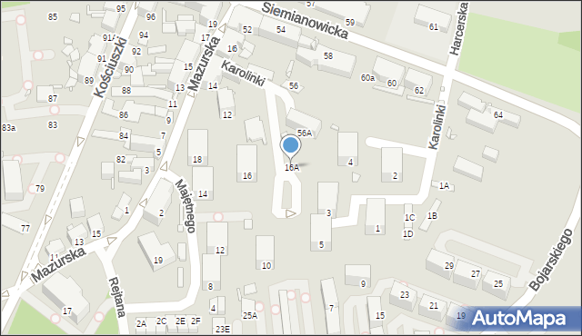 Chorzów, Majętnego Henryka, 16A, mapa Chorzów