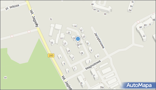 Choszczno, Magnoliowa, 24, mapa Choszczno