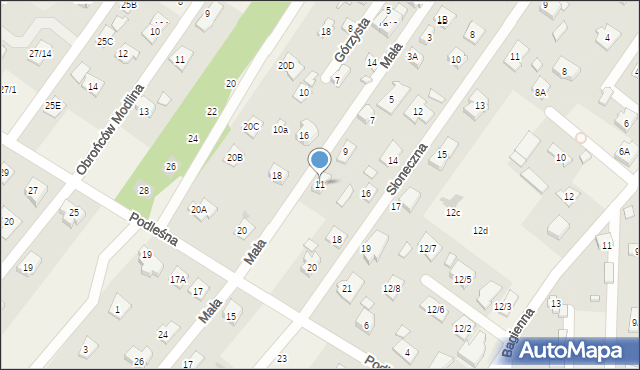 Chotomów, Mała, 11, mapa Chotomów