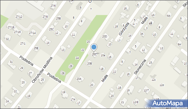 Chotomów, Mała, 20C, mapa Chotomów