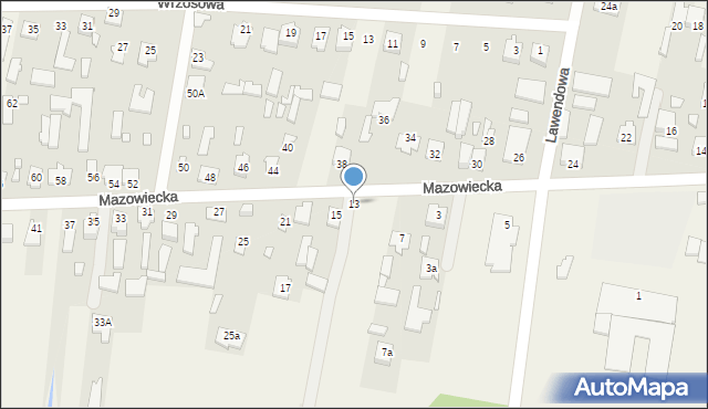Chrośla, Mazowiecka, 13, mapa Chrośla