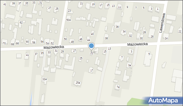 Chrośla, Mazowiecka, 21, mapa Chrośla