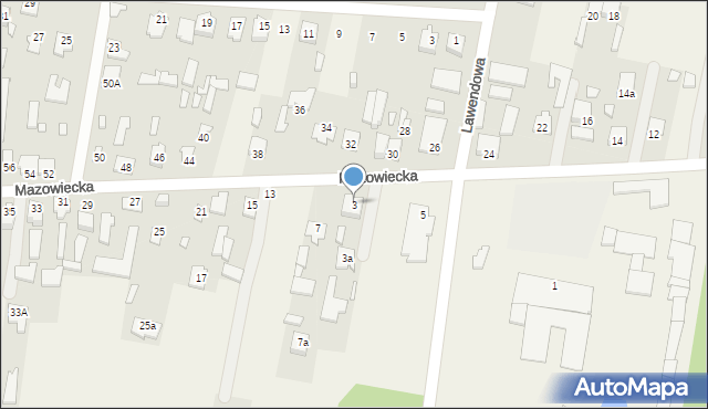 Chrośla, Mazowiecka, 3, mapa Chrośla