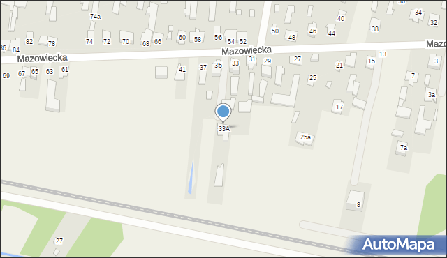Chrośla, Mazowiecka, 33A, mapa Chrośla