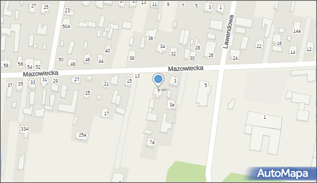 Chrośla, Mazowiecka, 7, mapa Chrośla
