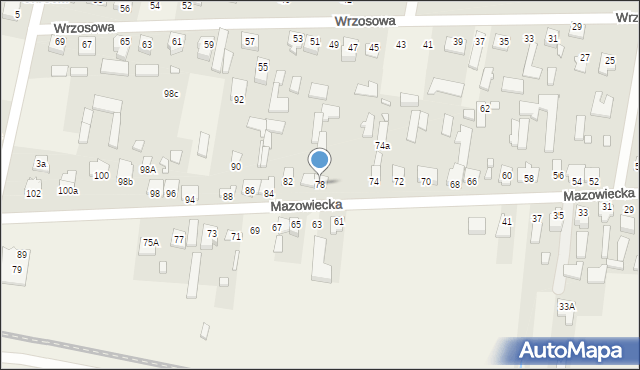 Chrośla, Mazowiecka, 78, mapa Chrośla